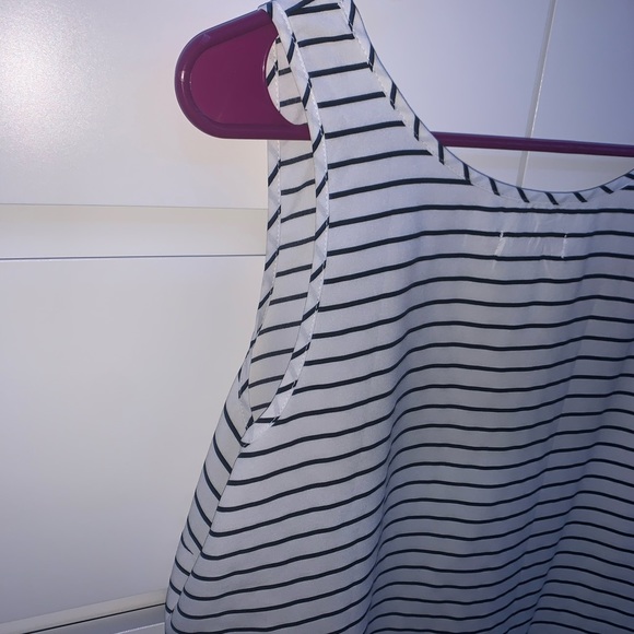 Faded Glory Striped Tank Top Black and White Women’s Medium (8-10) Horizontal - Picture 6 of 8